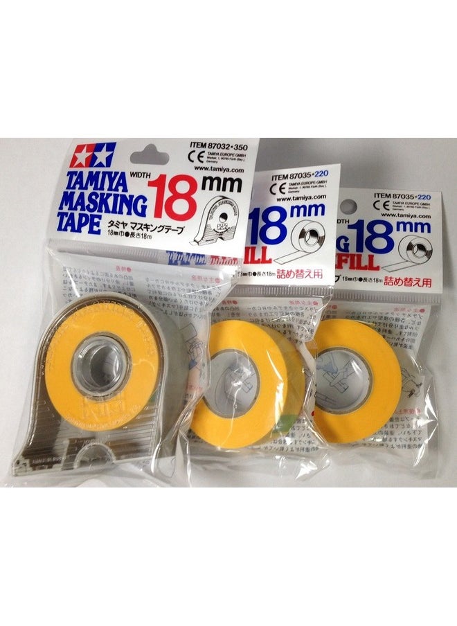 Tamiya 18Mm Masking Tape With 2Pcs Refill 