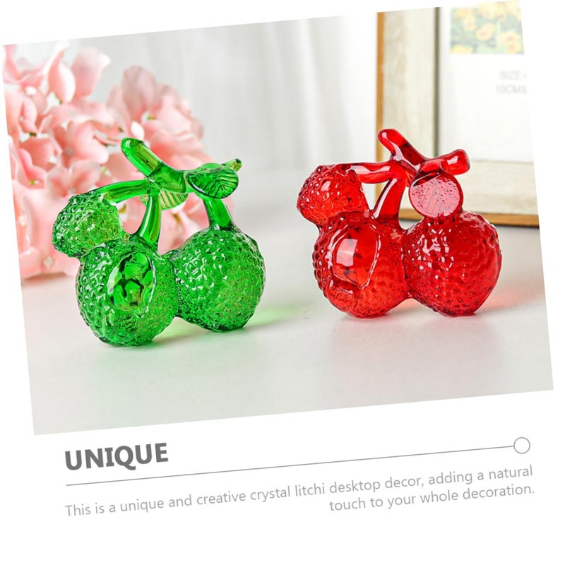 Realistic Crystal Fruit Models For Home Decor Tabletop Photography Prop - Image 4