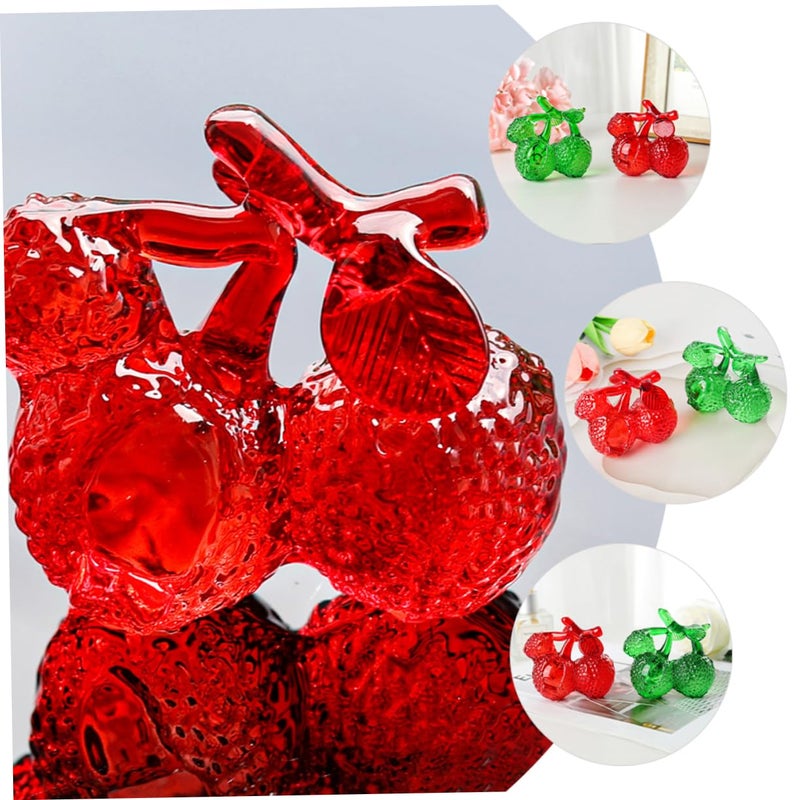 Realistic Crystal Fruit Models For Home Decor Tabletop Photography Prop - Image 3