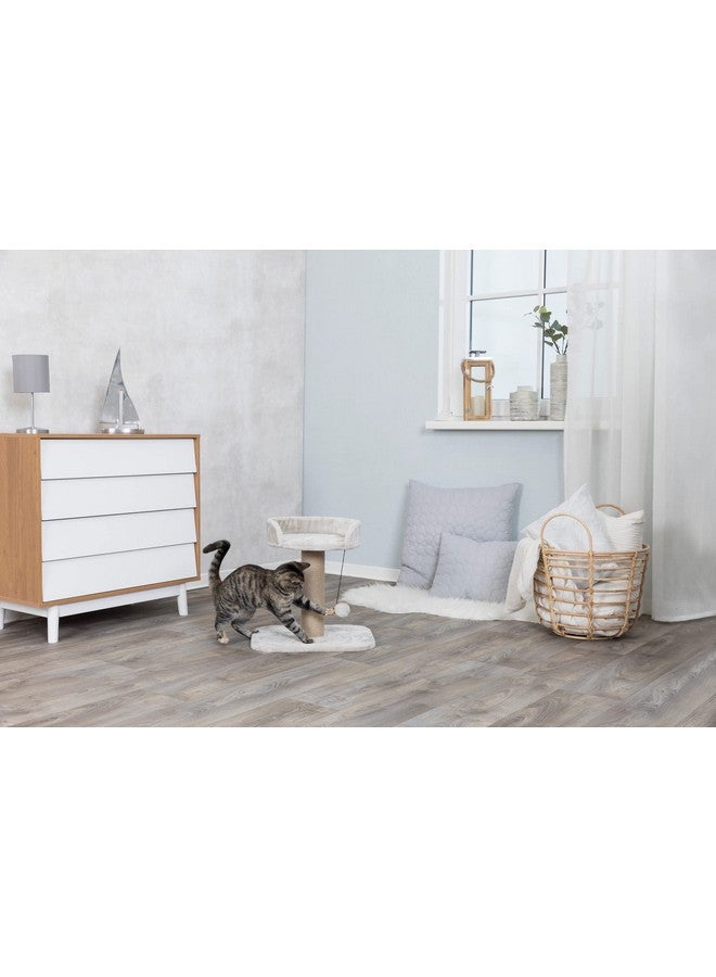 Trixie Mica 18In Cat Tree For Kittens, Jute Scratching Post, Padded Platform, Dangling Cat Toy, Greige - Image 3