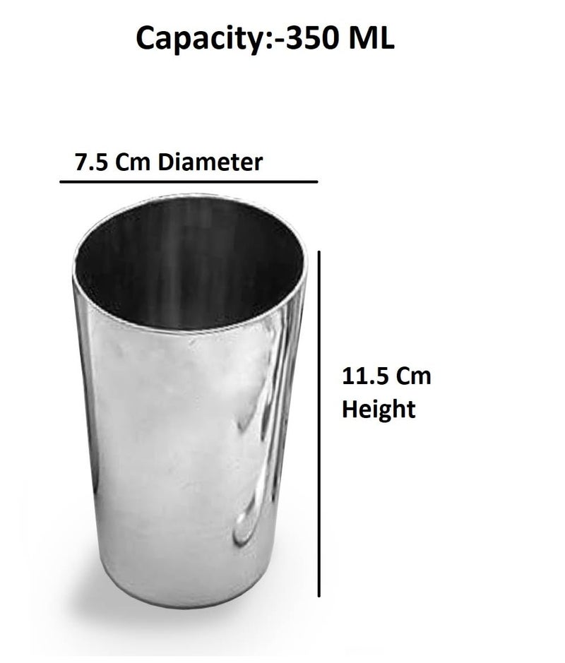 Ajay's Shoppe Heavy Gauge Stainless Steel Dinner Set 6 Plate, 6 Glass,6 katori and 12 Spoon (30 Pcs) - Image 5