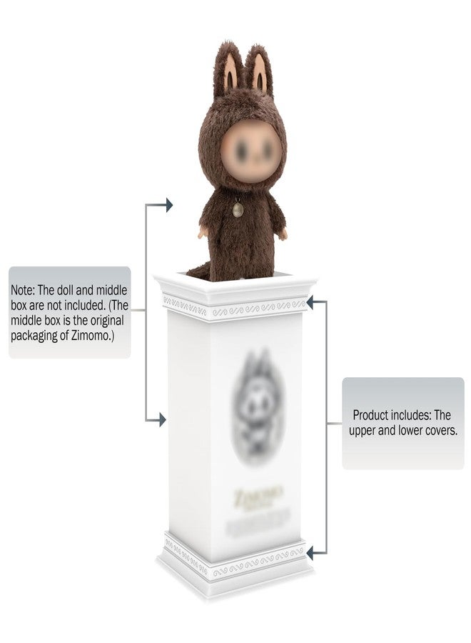 Choowin Large Doll Display Stand for Zimomo Display, High Quality Plastic Roman Column Pedestal for Pop Mart Zimomo Labubu Display (Only Suitable for I Found You Packaging Box) - Image 3