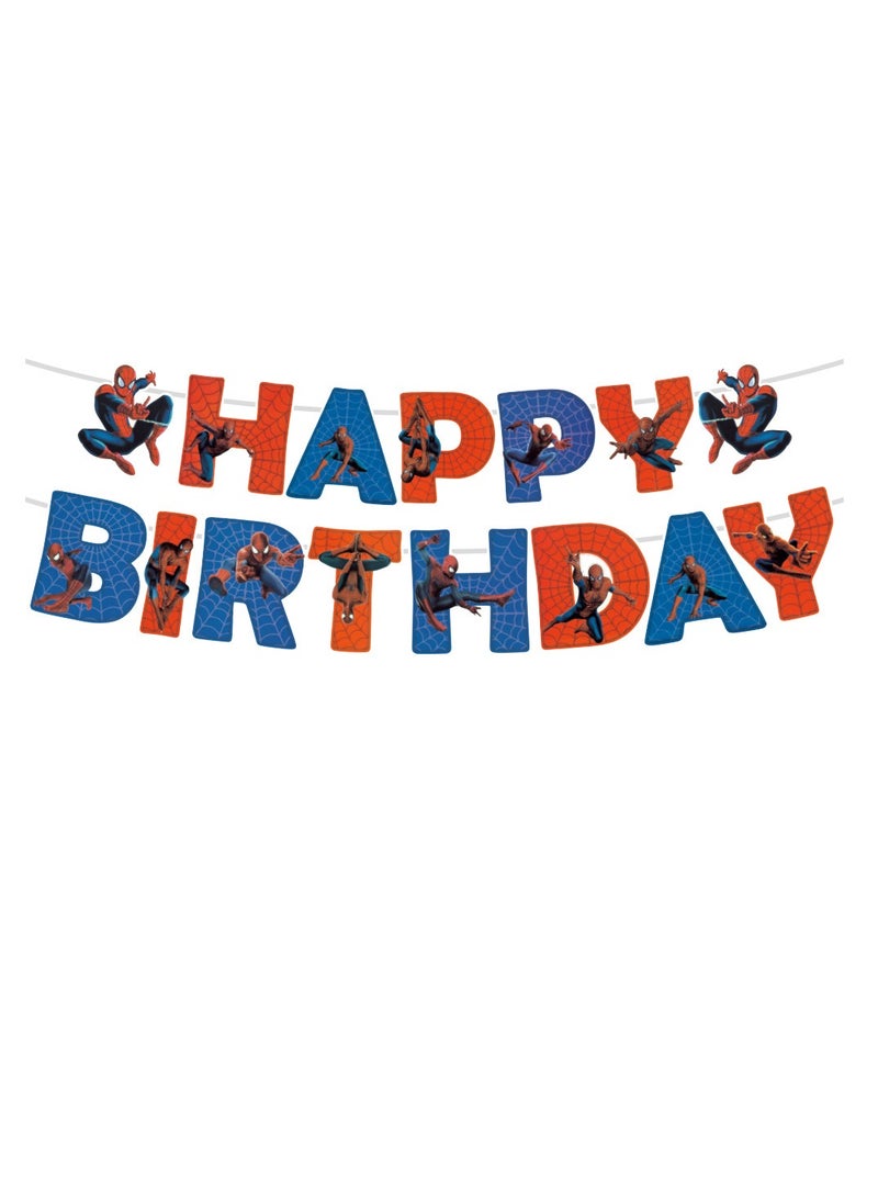 Spider-Man Spider-Man's Birthday Theme Outfit Avengers Party Background Flag Pulling, Flag Planting, Latex Balloon Prop Set  - Image 3