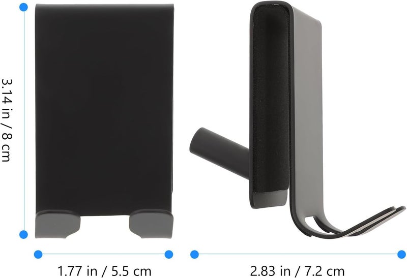 TIDTALEO Shower Door Hooks Over Glass Towel Hooks 304 Stainless Steel for Frameless Bathroom Glass Doors Black Finish - Image 2
