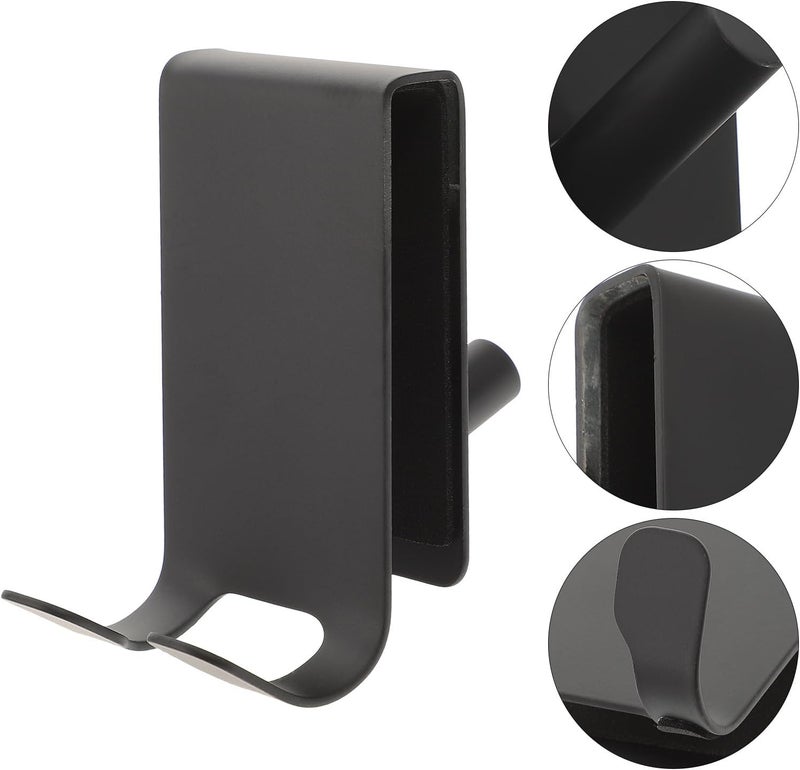 TIDTALEO Shower Door Hooks Over Glass Towel Hooks 304 Stainless Steel for Frameless Bathroom Glass Doors Black Finish - Image 3