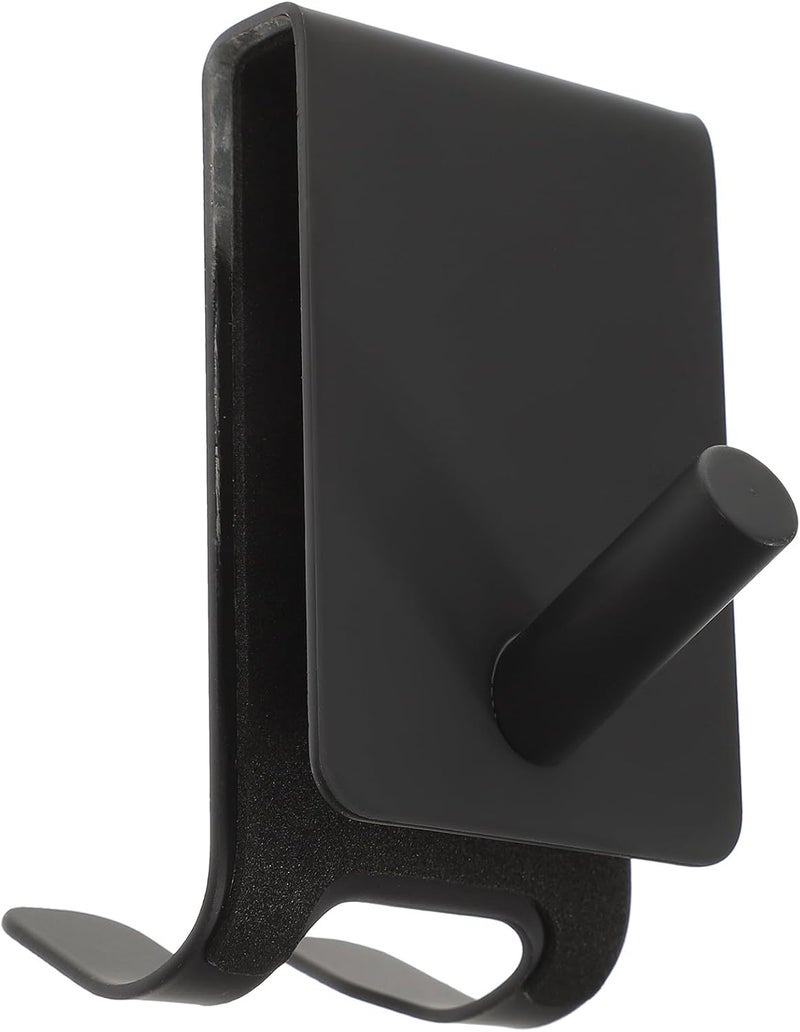TIDTALEO Shower Door Hooks Over Glass Towel Hooks 304 Stainless Steel for Frameless Bathroom Glass Doors Black Finish - Image 1