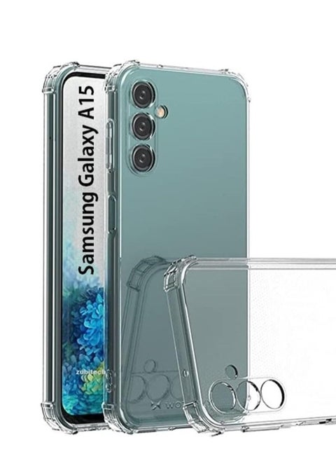 Back Cover Clear Case Transparent For Samsung Galaxy A15 Soft Flexible Tpu Shockproof Camera Bump and Military Grade Drop Protection