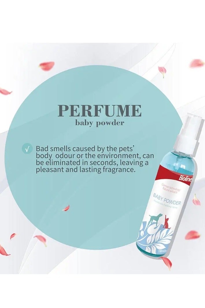 Bioline Baby Powder Deodorizing Spray – 118ml | Long-Lasting Fresh Scent | Odor Eliminator with Natural Extracts | Safe for Daily Use - Image 3