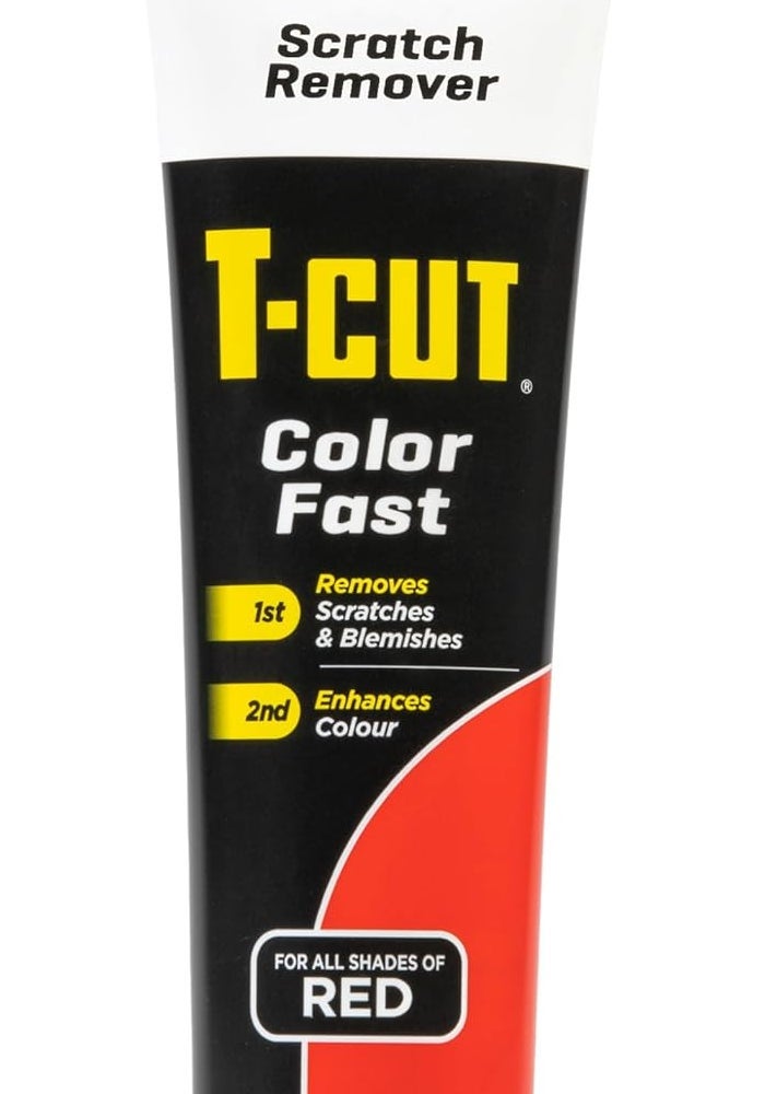 T-Cut Colour Fast Red Car Wax Polish Scratch Remover Colour Enhancer 150g Tube - Image 1