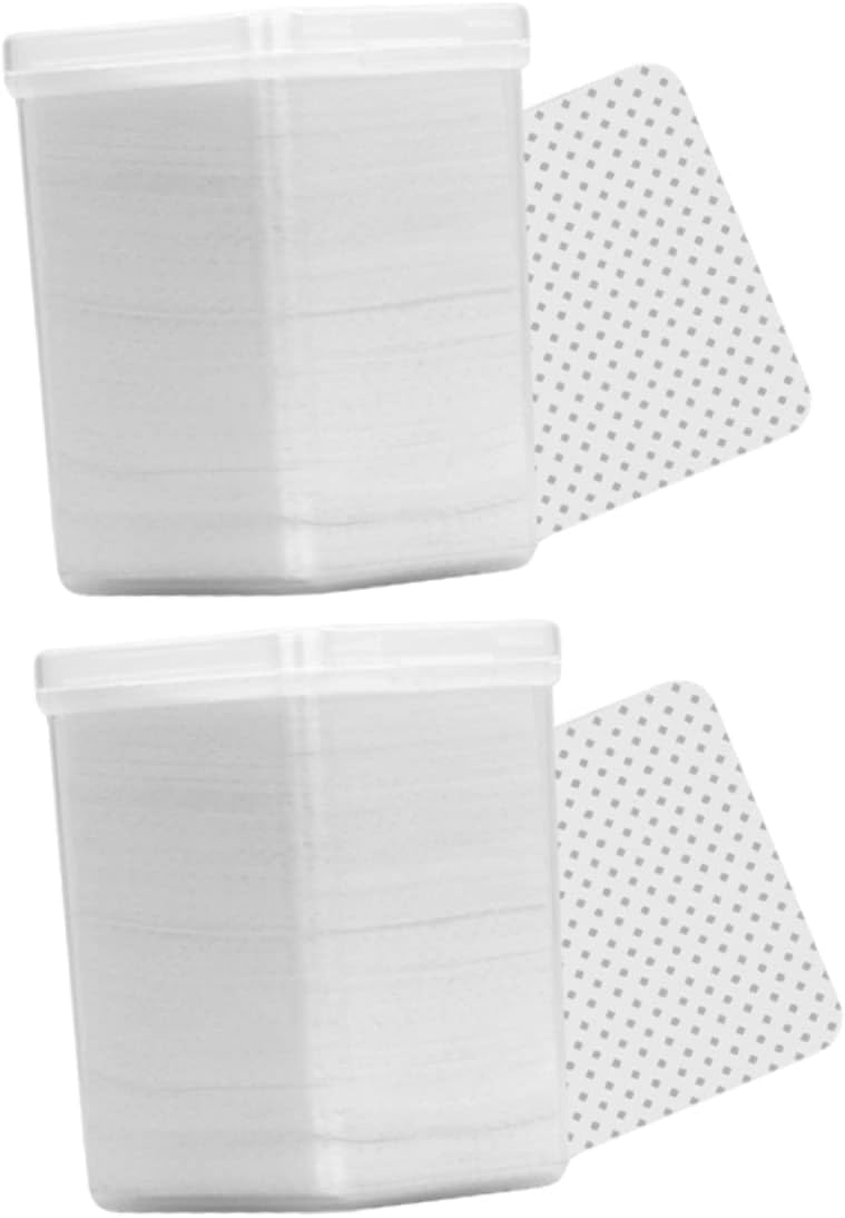 2 Box White Cosmetic Cotton Wipes for Nail Art and Grafting Supplies Quick Glue Removal Pads for Eyelash Extensions and Nail Polish Lightweight Salon Cleaning Tool - Image 1