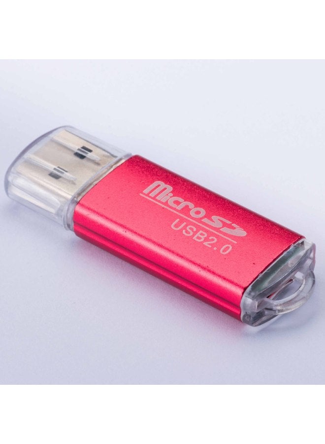 Aluminum Alloy Bright Color USB2.0 Computer Card Reader MicroSD/TF Card/mobile Phone Memory Card-Color:T97 (Mixed Color) Requires Specified Color To Order Self-Note