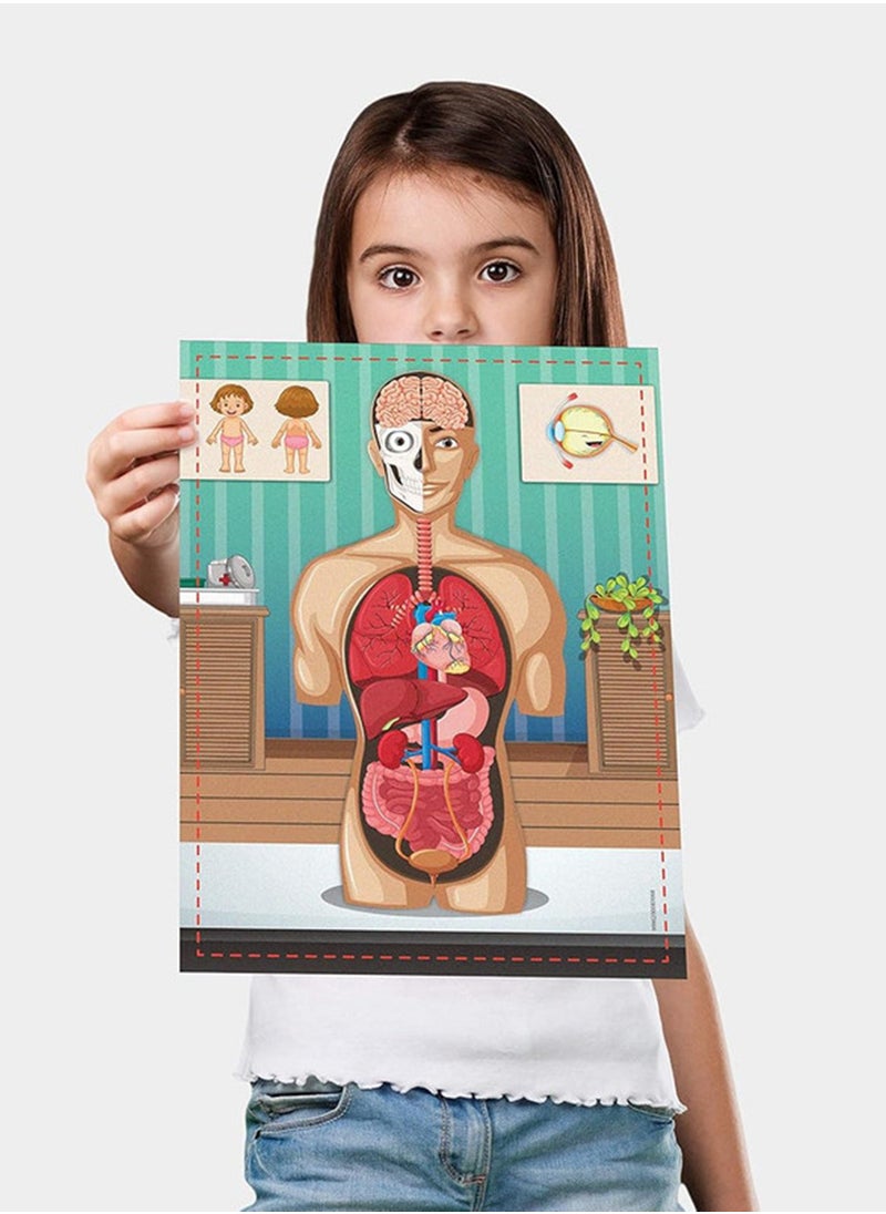 ساينس 4 يو - مجموعة جسم الإنسان من Science4you - اكتشف تفاصيل جسم الإنسان، اكتشف جميع الفضول حول الأعضاء والأنظمة مع هذه المجموعة العلمية، هدية للأطفال من 4 إلى 7 سنوات وما فوق. - Image 1