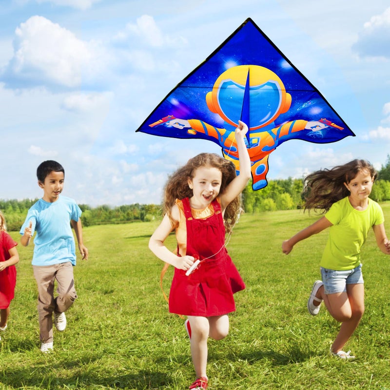 HONBO Large Delta Kites for Kids & Adults,Easy to Fly Kite,Beginner Kites for Kids Ages 4-8,Beach Kite for Outdoor Games and Activities(Astronaut) - Image 2