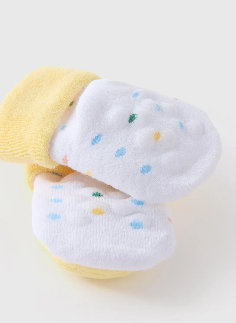Matalan Baby Lemon Easter Chic Rattle Socks