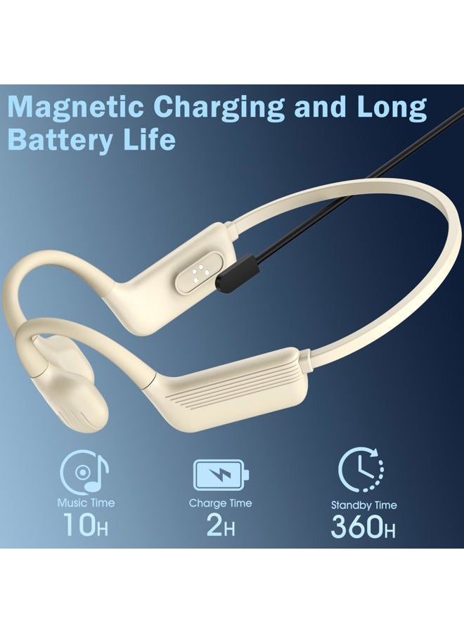 MARLALL Swimming Headphones-Bone Conduction Headphones, IP68 Waterproof Open Earphones, LiteSurge Bluetooth 5.4 Underwater Sport Earbuds with 32 GB MP3 Memory for Swimming, Marathon-Khaki - Image 4