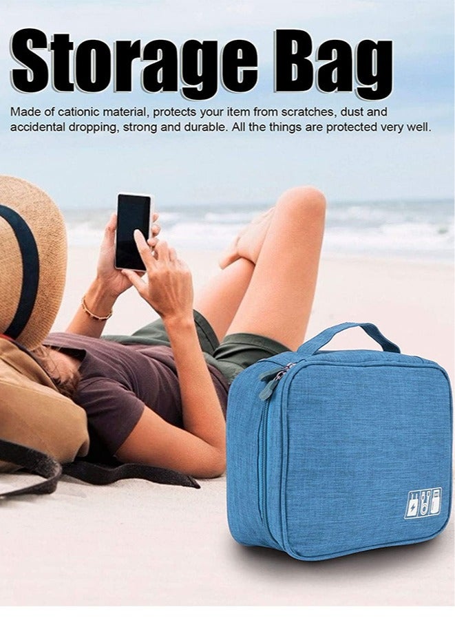 Portable Digital Storage Bag Waterproof Blue  - Image 5