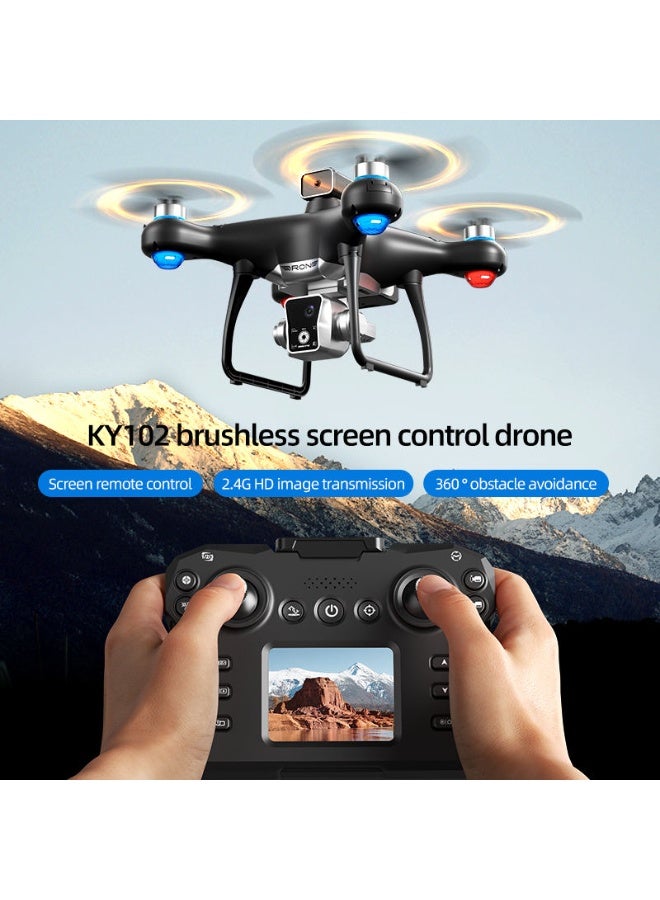 KY102 Drone With Screen Remote 4K Dual Camera Localization Brushless 360 Obstacle Avoidance WIFI RC Quadcopter Drones - Image 2