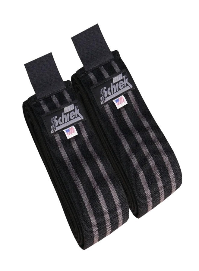 Schiek Sports Heavy Duty 1178 Knee Wraps - Powerlifting and Weightlifting Wraps (Knee Wraps - Black/Silver) - Image 3