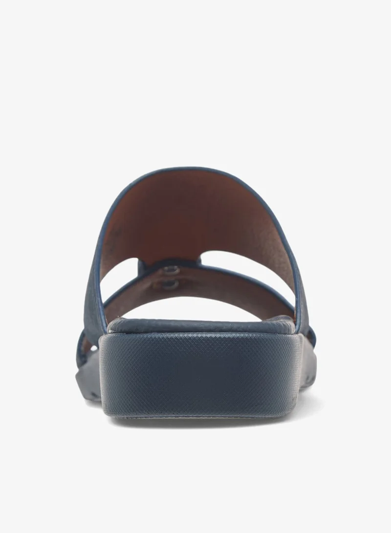 LBL by Shoexpress NAVY Metal Accent Slip-On Arabic Sandals Ramadan Collection for Men | Best Price UAE