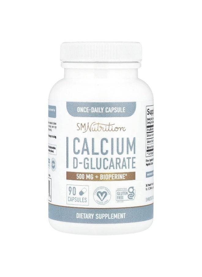 SMNutrition SMNutrition, Calcium D-Glucarate + BioPerine®, 90 Capsules  - Image 1