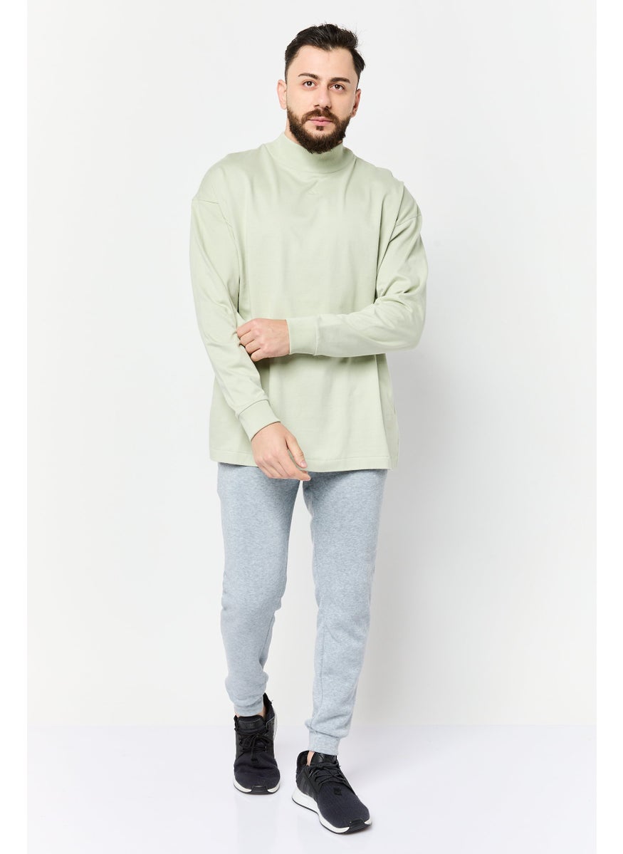 Adidas Men Sportswear Fit Long Sleeves Basketball Sweatshirts, Green  - Image 2