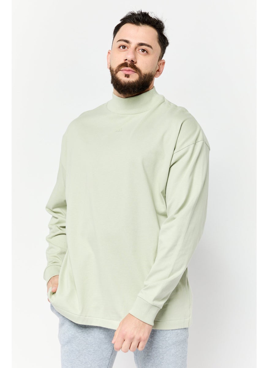 Adidas Men Sportswear Fit Long Sleeves Basketball Sweatshirts, Green  - Image 1