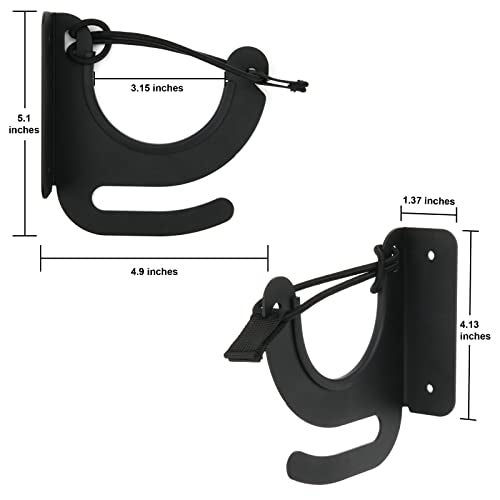 Xxerciz Metal Wall Mount Holder Archery Bow Display Holder Hanger Rack Stand Horizontal for Most Sports Stick Like Fishing Rod, Baseball Bat and Ice Hockey Stick, Matte Black - Image 2