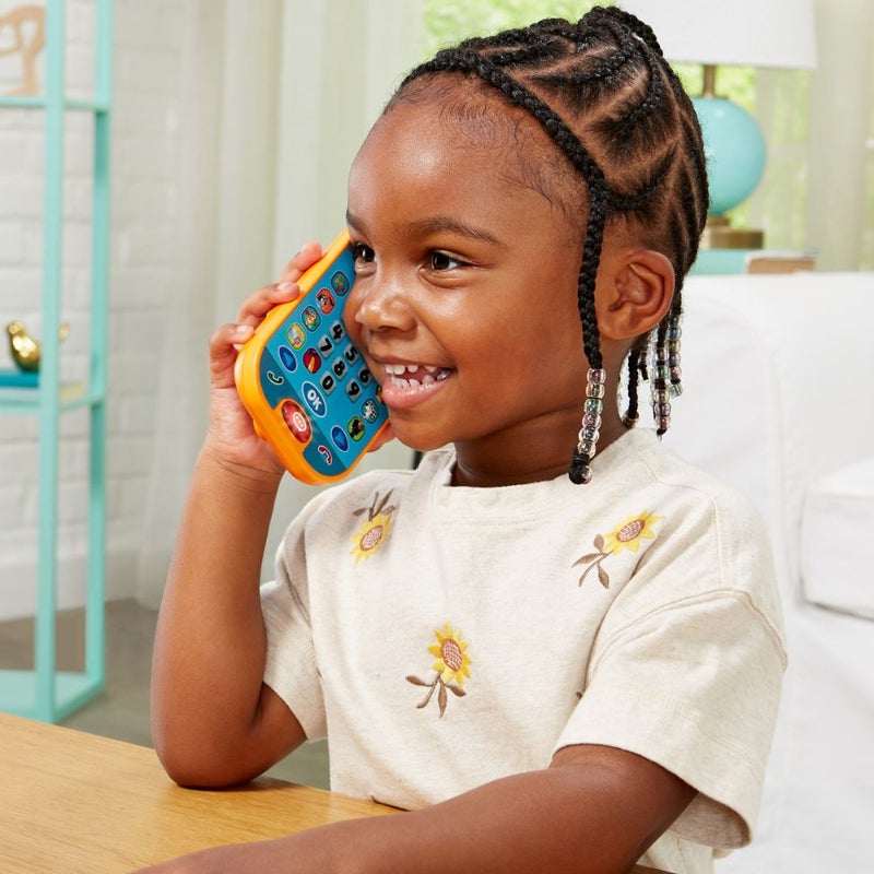VTech Bluey Ring Ring Learning Phone (Orange) Chat with Bluey and Bingo for a fun, interactive | Change the ringtone, adjust brightness, and more, mimicking real phone functions | Ideal gift for children aged 3-6 years, promoting interactive play and early learning. - Image 5