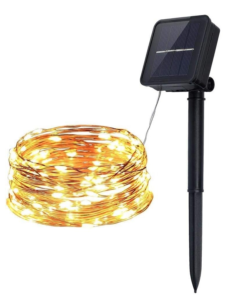 Generic LED Solar Panel Outdoor String Lights 8 Modes 3V (Patio-Garden-Gate-Yard-Wedding) (20m)  - Image 1