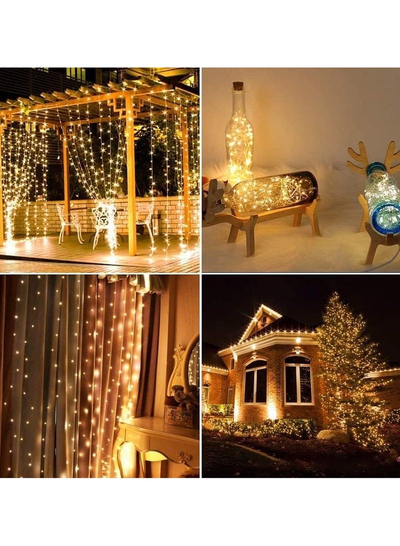 Generic LED Solar Panel Outdoor String Lights 8 Modes 3V (Patio-Garden-Gate-Yard-Wedding) (20m)  - Image 5