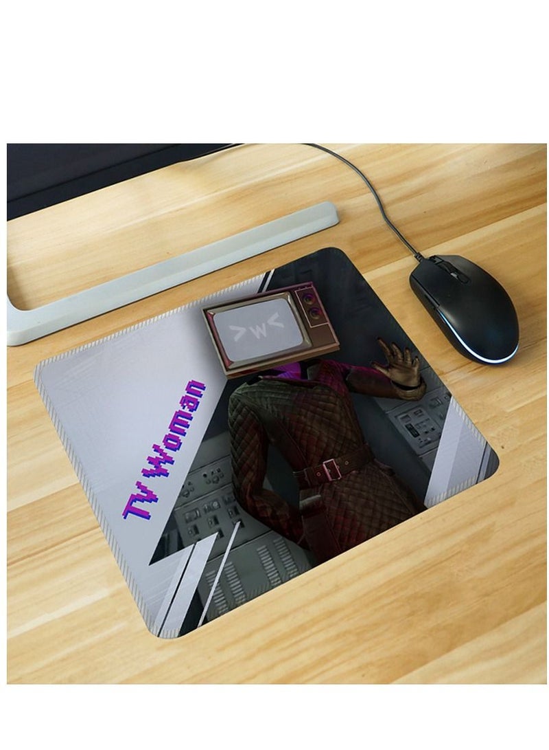 Skibidi Toilet Man Gaming Mouse Pad With Stitched Edges Extended Mousepad Superior Micro-Weave Cloth Non Slip Base Water Resist Keyboard Pad Desk Mat For Gamer Office Home（30X25X0.3Cm）