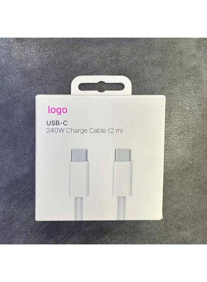 For Apple 16 Data Line 240w Braided 2 M Pd Data Line Mac Fast Charging Line USB-C240w Charging Line-Color:Full 240w-original Line Rear Group  - Image 4