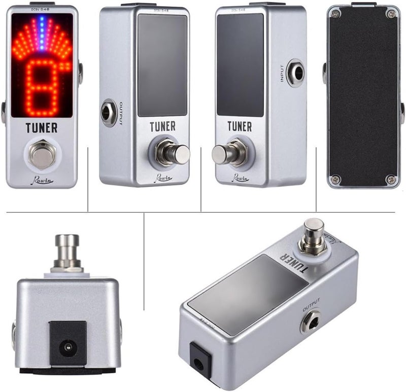 Rowin High Precision Guitar Chromatic Tuner Pedal Ture Bypass - Image 4