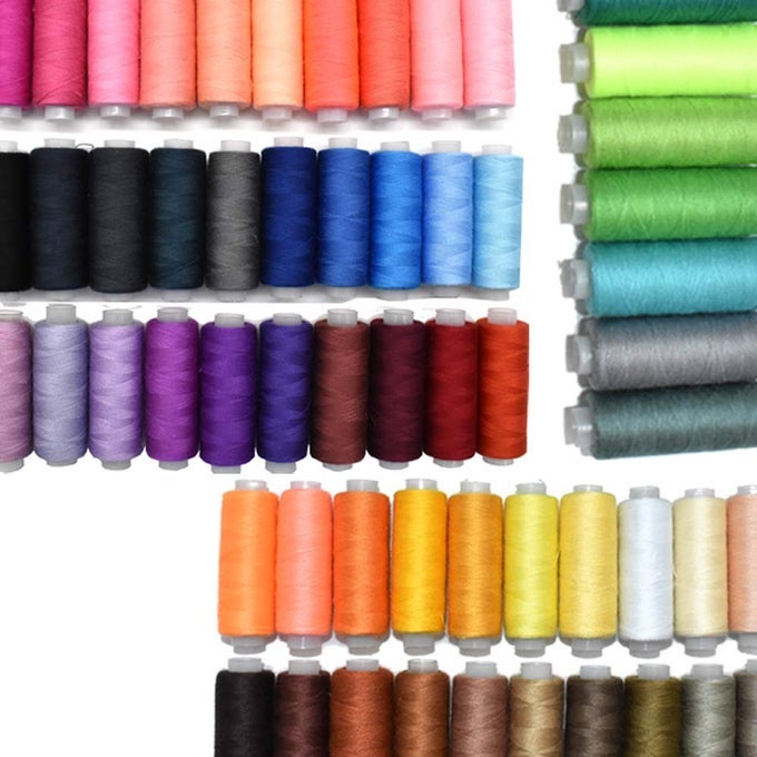 SEWING THREAD 60 COLORS SEWING INDUSTRIAL MACHINE AND HAND STITCHING COTTON SEWING THREAD 60 COLOR