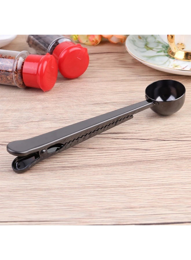 2 في 1 الفولاذ المقاوم للصدأ 1 ملعقة كبيرة القهوة مغرفة كليب - Image 5