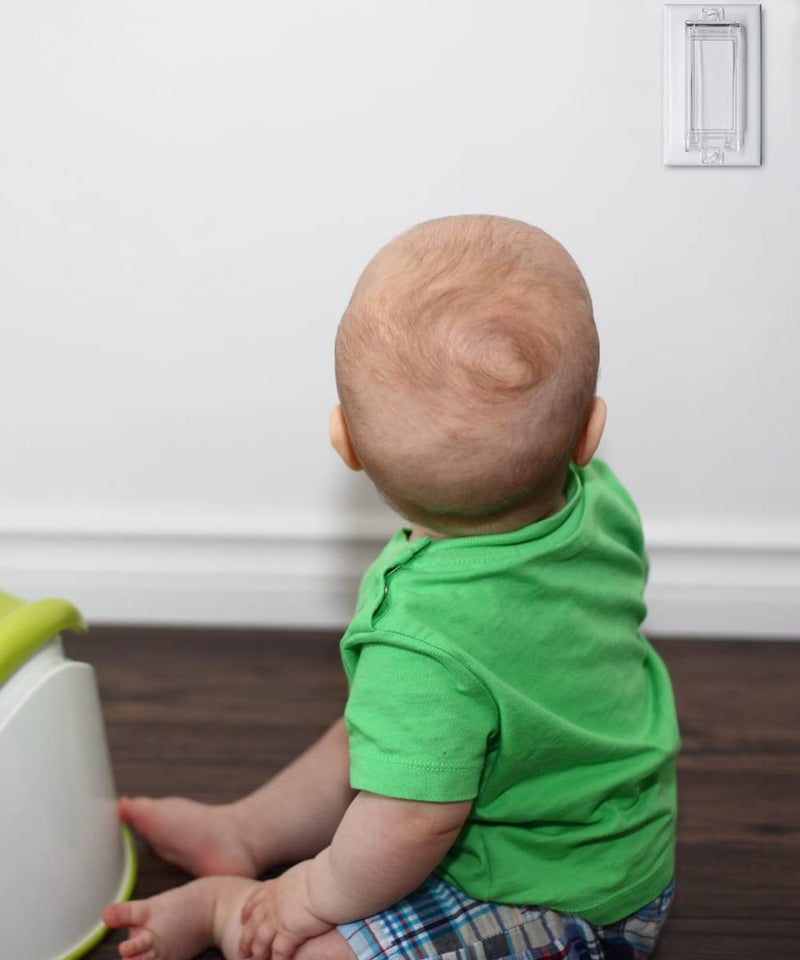 ILIVABLE حماية مفتاح الضوء، غطاء لوحة مفتاح روكر مقاوم للأطفال من ILIVABLE يمنع تشغيل/إيقاف المفتاح عن طريق الخطأ مع السماح بالوصول (شفاف، 1 عبوة) - Image 5