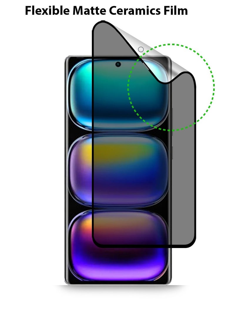 Techie Infinix Hot 50 Full Cover Matte Ceramic Privacy Screen Protector - Explosion-Proof, Anti-Bubble, Anti-Fingerprint - Image 5