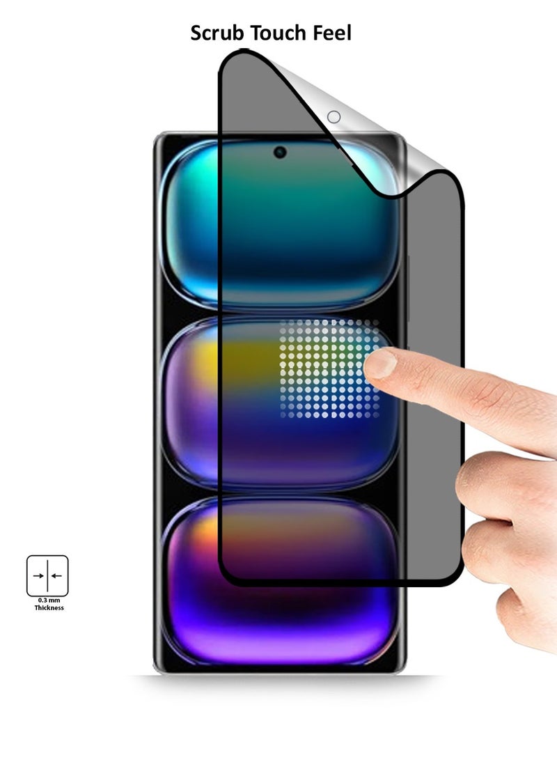Techie Infinix Hot 50 Full Cover Matte Ceramic Privacy Screen Protector - Explosion-Proof, Anti-Bubble, Anti-Fingerprint - Image 3