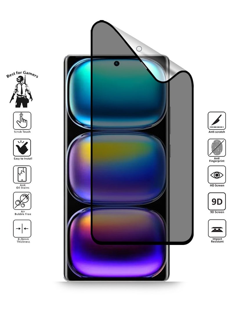 Techie Infinix Hot 50 Full Cover Matte Ceramic Privacy Screen Protector - Explosion-Proof, Anti-Bubble, Anti-Fingerprint - Image 2