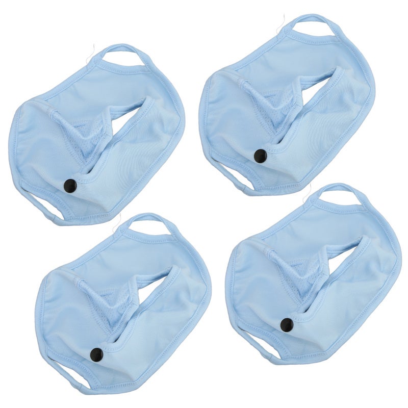 Full Face Sun Protection Blue Polyester Fibre Cover - 99% UV Protection Breathable Mesh Design Face Wrap for Outdoor Activities Sensitive Skin - Image 3