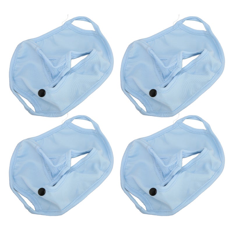 Full Face Sun Protection Blue Polyester Fibre Cover - 99% UV Protection Breathable Mesh Design Face Wrap for Outdoor Activities Sensitive Skin - Image 2