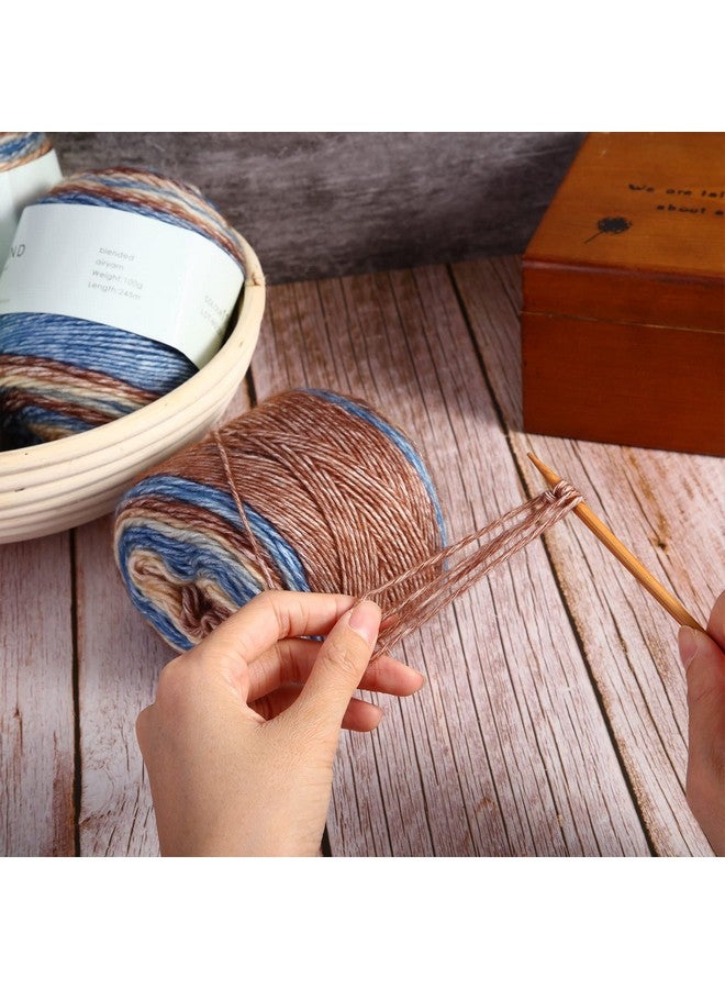 Gejoy 8 Pack Gradient Color Cotton Cake Yarn Self Striping Yarn 60% Cotton 30% Acrylic 10% Wool Multicolor Rainbow Soft Yarn For Knitting Crocheting Art Crochet Kids Adults Diy Crafts - Image 3