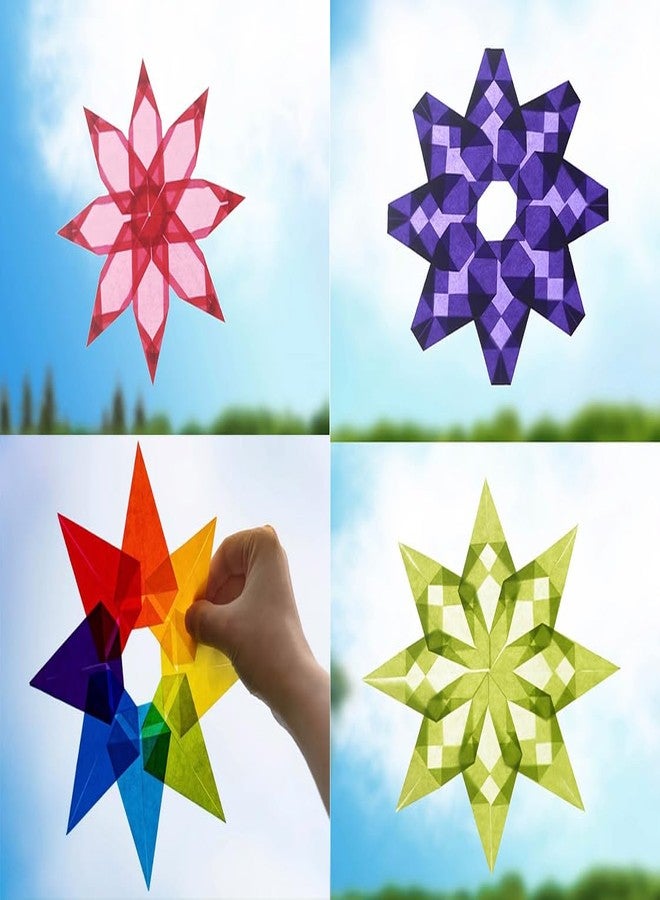 YABINA Kite Paper, Assorted Colors, 100 Sheets, 6.25" Square,Transparent Paper for Vibrant Origami, DIY Projects and Kids Arts & Crafts (Inches, 6) - Image 3