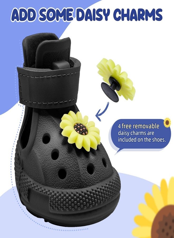 Lukovee Dog Shoes for Hot Pavement - Breathable Non Slip Dog Sandals with Reflective Stripes, Easy ON & Off, Easy-Clean Summer Outdoor Pet Boots for Small Medium Large Dogs (Black, Size 3) - Image 5