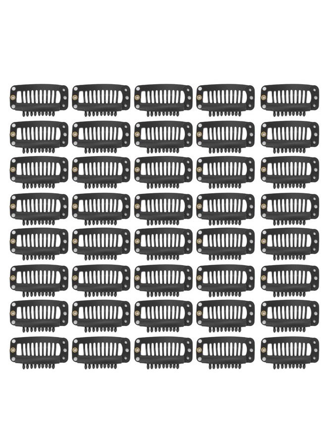 Snap Clips 40Pcs Wig Clip Set Stainless Steel Diy 9 Teeth Snap Comb Hair Extension Clips Accessories For Women 1.3In(Black) - pzsku/ZAFA960B892C90D22970CZ/45/_/1707981178/fe7c16b1-f61c-4035-9ee4-28a12b6b3003