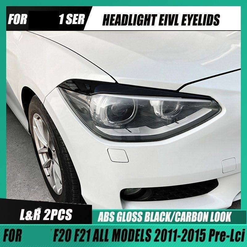 QASULER Gloss Black Eyelid Trim for BMW 1 Series - Image 2