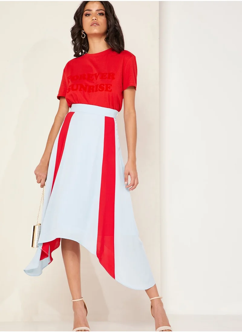 2ndday Charlie Colourblock Asymmetric Skirt