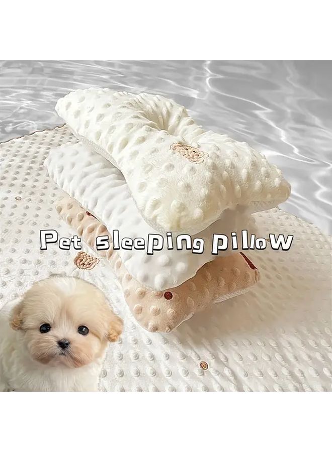 Snow White Soft Pet Pillow For Cats And Dogs Small Rectangular Sleep Bed Up To 18 LB - Image 4
