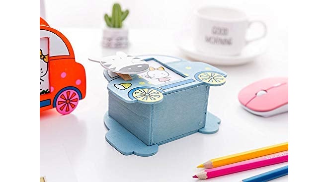 Goldleaf Wooden Stationery Pen Stand with Photo Frame Birthday Return Gifts for Kids (Multicolor, Pack of 6) - Image 2
