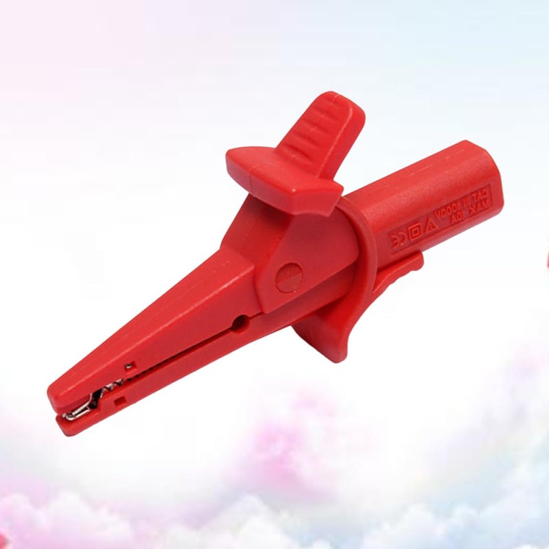 Copper Alligator Clip with 4mm Banana Plug Insulated Test Clamp for Multimeter Electrical Circuit Measurement Red - Image 4